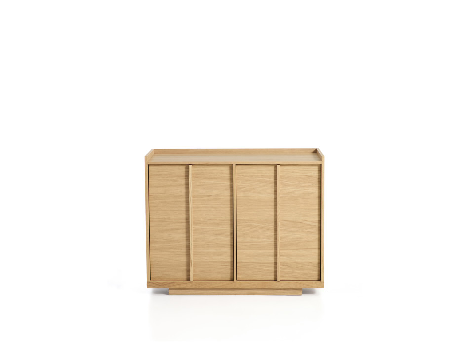 Onix sideboard in oak veneer with natural tone finish 100 x 80 cm FSC Mix Credit