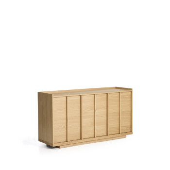 Onix sideboard in oak veneer with natural tone finish 150 x 80 cm FSC Mix Credit
