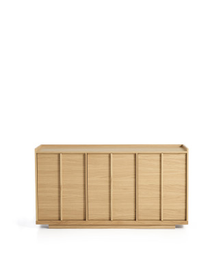 Onix sideboard in oak veneer with natural tone finish 150 x 80 cm FSC Mix Credit