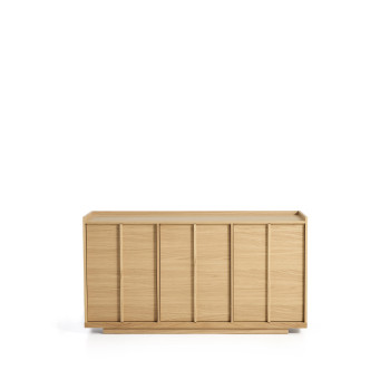 Onix sideboard in oak veneer with natural tone finish 150 x 80 cm FSC Mix Credit