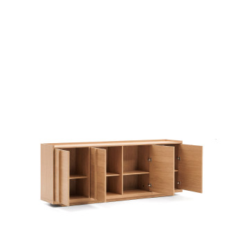 Onix sideboard in oak veneer with natural tone finish 200 x 80 cm FSC Mix Credit