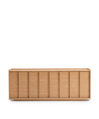 Onix sideboard in oak veneer with natural tone finish 200 x 80 cm FSC Mix Credit