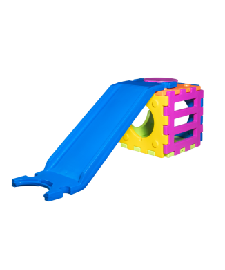 Cubic toy model o2000 – modular game with 1 large slide and 1 ladder.