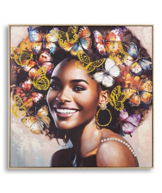 PAINTING ON CANVAS WITH FRAME TARA -B-