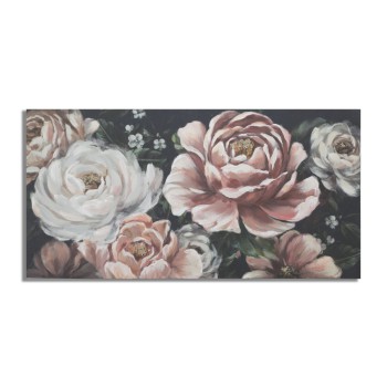 PAINTING ON CANVAS RED FLOWY -B-