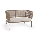 Nadin 2-seater sofa in beige rope