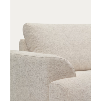 Karin 3-seater sofa in white with solid wood legs