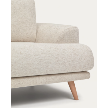 Karin 3-seater sofa in white with solid wood legs