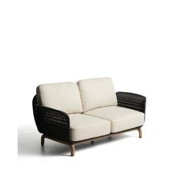 Alipa 2-seater sofa in solid acacia wood and rope