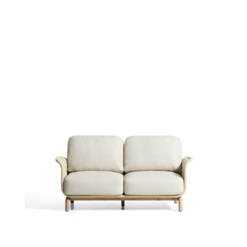 Alipa 2-seater sofa in solid acacia wood and rope
