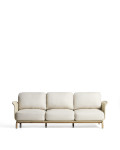 Alipa 3-seater sofa in solid acacia wood and rope