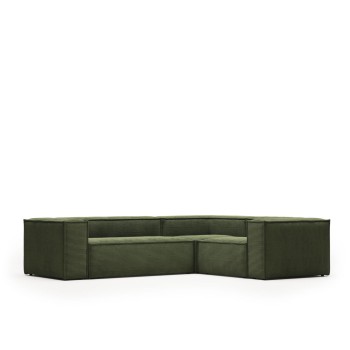Blok 3 seater corduroy corner sofa