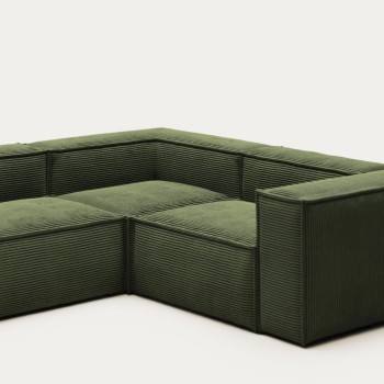 Blok 3 seater corduroy corner sofa