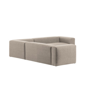 Blok 4-seater corner sofa in beige chenille 290 x 290 cm FSC Mix Credit