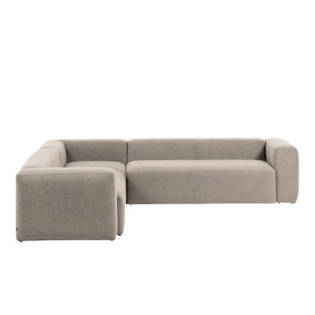 Blok 6-seater corner sofa in pink chenille, 320 x 320 cm, FSC Mix Credit