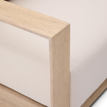 Ambra 2-seater sofa in solid acacia wood with a light finish, 174 cm, FSC 100%