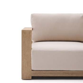 Ambra 3-seater sofa in solid acacia wood with a light finish, 249 cm, FSC 100%