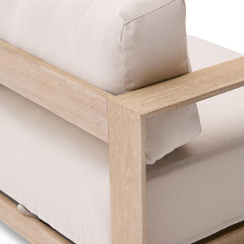 Ambra 3-seater sofa in solid acacia wood with a light finish, 249 cm, FSC 100%