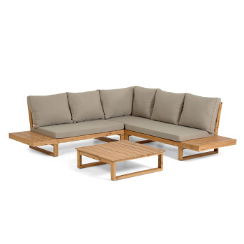 Flaviina 5-seater corner sofa in FSC 100% acacia wood