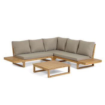 Flaviina 5-seater corner sofa in FSC 100% acacia wood