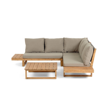Flaviina 5-seater corner sofa in FSC 100% acacia wood