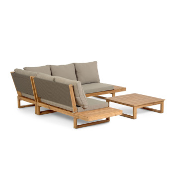 Flaviina 5-seater corner sofa in FSC 100% acacia wood