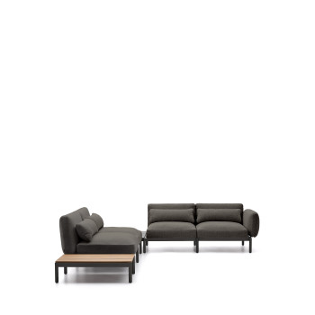 Sorells 4-seater modular outdoor corner sofa with upholstery