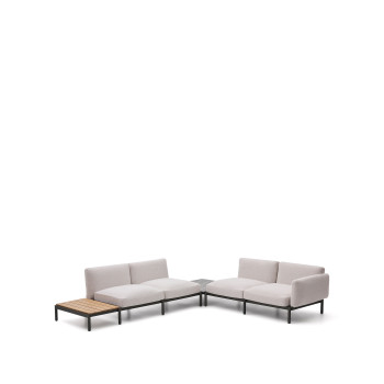 Sorells 4-seater modular outdoor corner sofa with upholstery
