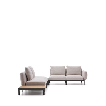 Sorells 4-seater modular outdoor corner sofa with upholstery