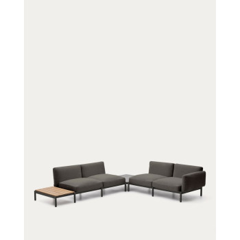 Sorells 4-seater modular outdoor corner sofa with upholstery