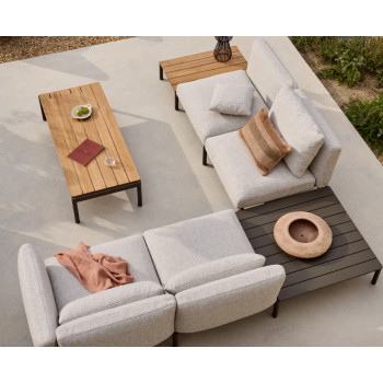 Sorells 5-seater modular outdoor corner sofa with upholstery