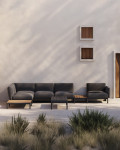 Sorells 5-seater modular outdoor corner sofa with upholstery