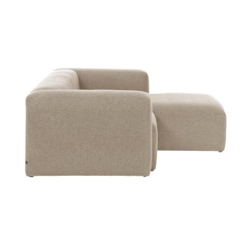 Blok 2-seater sofa chaise longue right beige 240 cm