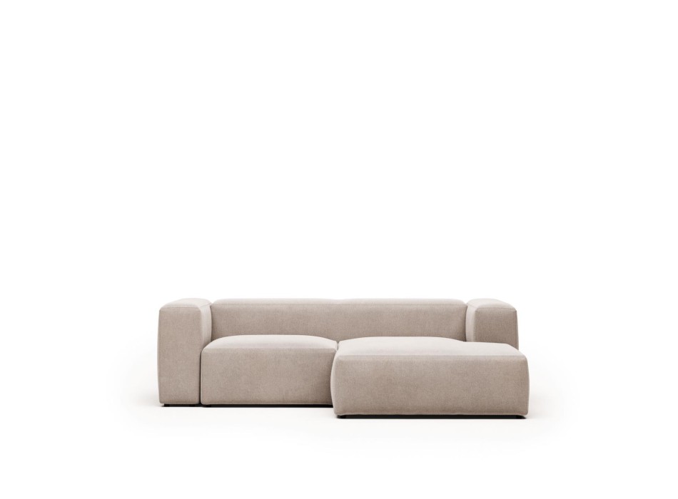 Blok 2-seater sofa chaise longue right beige 240 cm