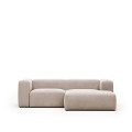 Blok 2-seater sofa chaise longue right beige 240 cm