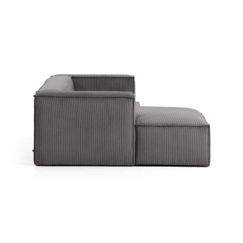 Blok 2 seater sofa with left chaise longue in thick corduroy