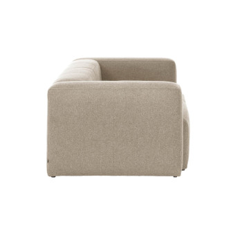 Blok 2-seater sofa in beige chenille, 210 cm FSC Mix Credit