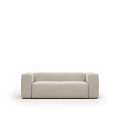 Blok 2-seater sofa in beige chenille, 210 cm FSC Mix Credit