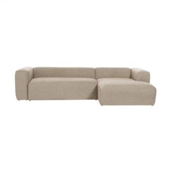 Blok 3-seater sofa chaise longue right beige 300 cm