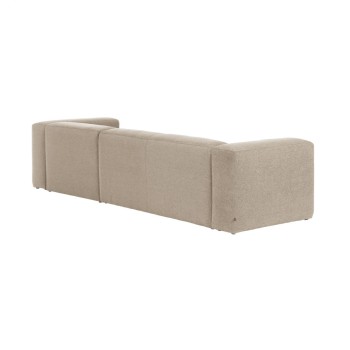 Blok 3-seater sofa chaise longue right beige 300 cm