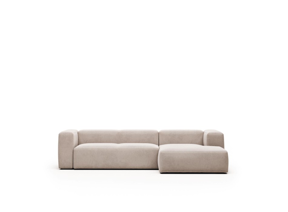 Blok 3-seater sofa chaise longue right beige 300 cm