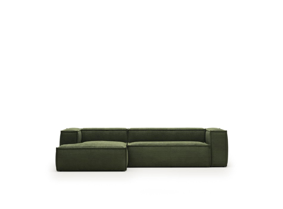 Blok 3 seater sofa with left chaise longue in thick corduroy