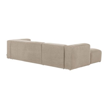 Blok 3-seater sofa with left chaise longue, beige, 300 cm