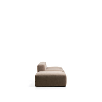 Blok 3-seater sofa with chenille pouf