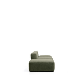 Blok 3-seater sofa with chenille end pouf
