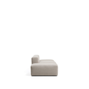 Blok 3-seater sofa with chenille end pouf