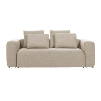 Blok 3-seater sofa in beige chenille, 240 cm FSC Mix Credit