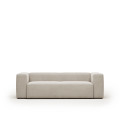 Blok 3-seater sofa in beige chenille, 240 cm FSC Mix Credit