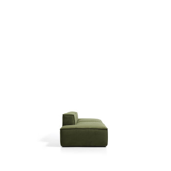 Blok 3-seater sofa in thick corduroy, green, 290 cm FSC Mix Credit