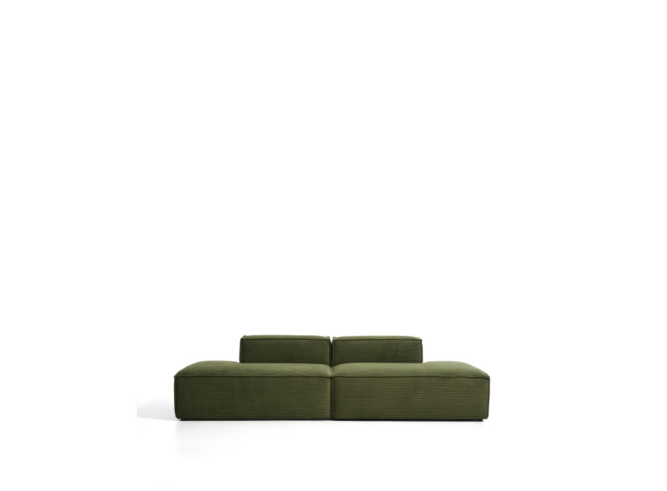 Blok 3-seater sofa in thick corduroy, green, 290 cm FSC Mix Credit